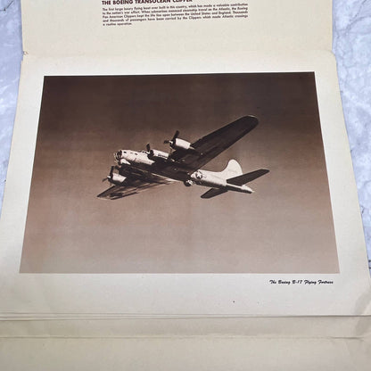 1946 Boeing Four Engine Aircraft Print Set and Envelope 11x14" TI6