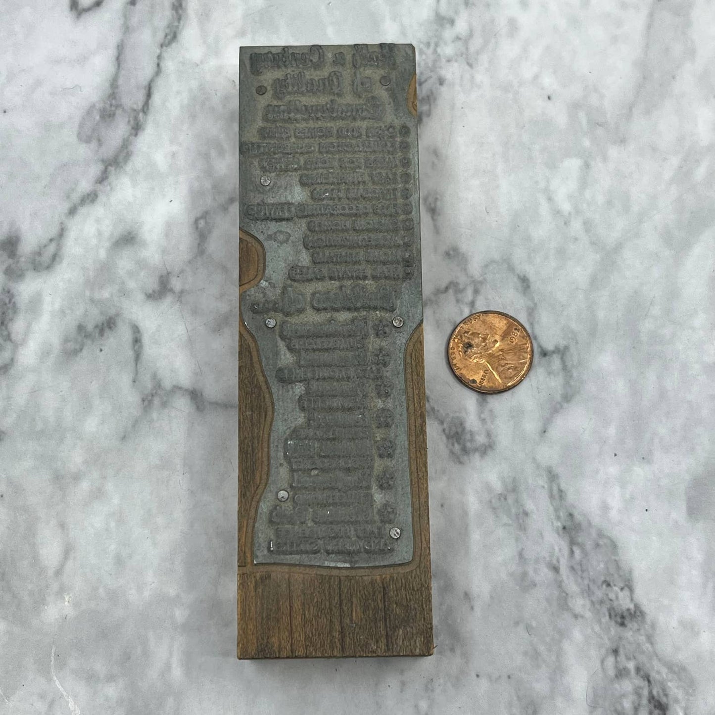 Vintage Printing Printers Block Plate East Providence Construction Builders TJ52