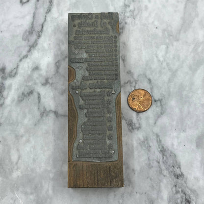 Vintage Printing Printers Block Plate East Providence Construction Builders TJ52