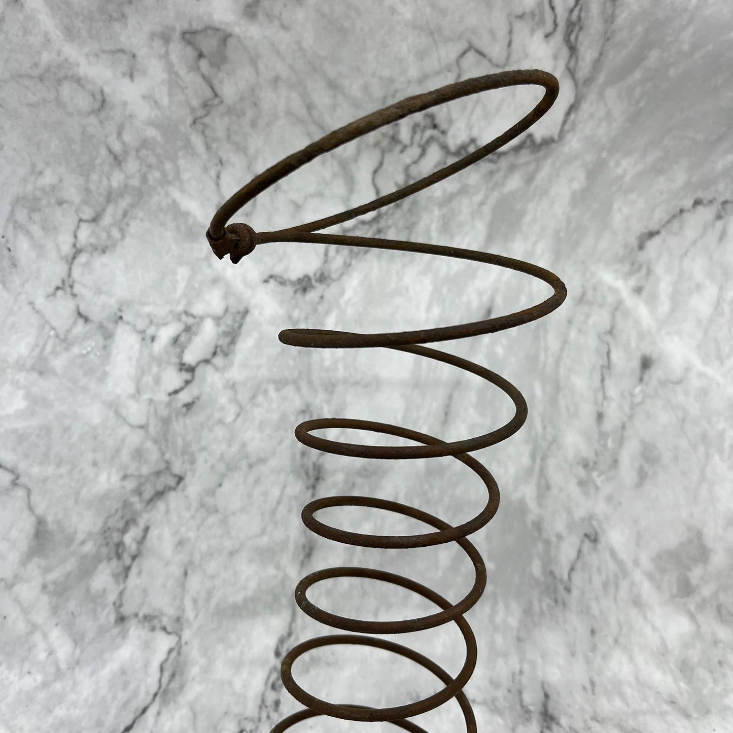 Vintage Rusty Mattress Bed Spring Concave Design ~11" For Craft Projects