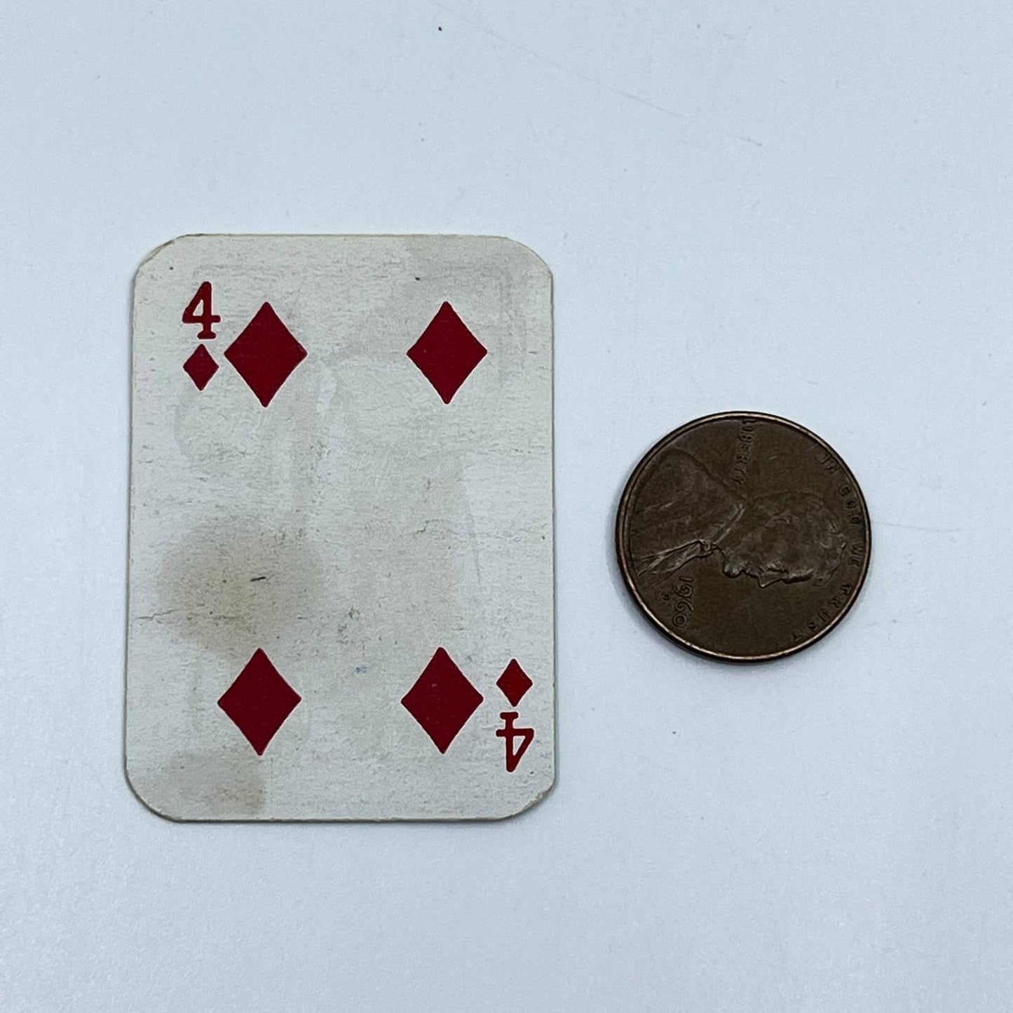 1930s W.D & H.O. Wills Cigarette Playing Card 4 of Diamonds SC6