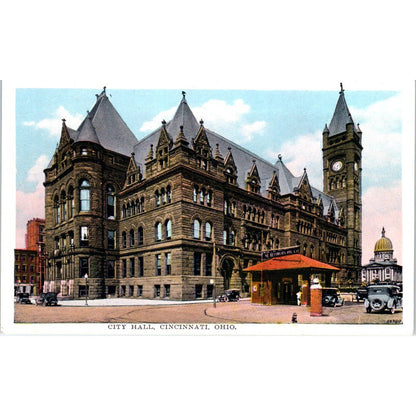 Vintage Postcard City Hall, Cincinnati Ohio TD9