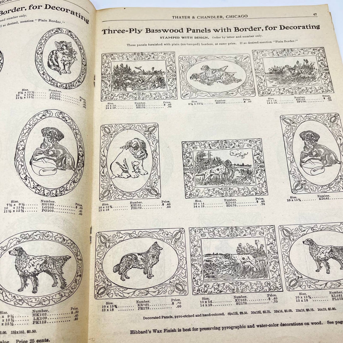 1904 Thayer & Chandler Pyrography Catalog No. 57 Chicago TF7