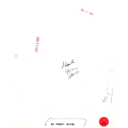 1957 Original Press Photo Golf Ed Porky Oliver Tees Off 8x10" AD2