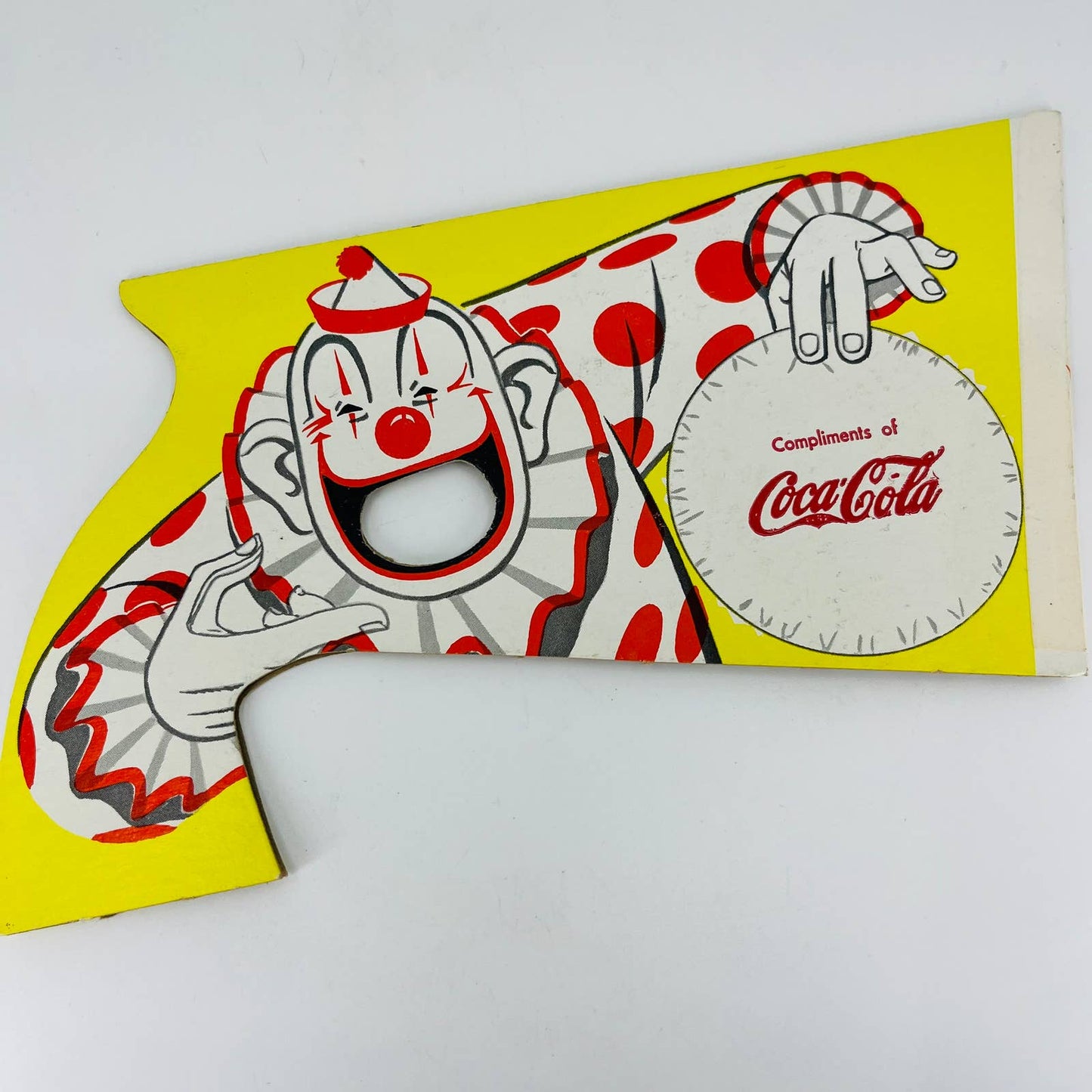 1954 Coca Cola Circus Pop Gun Toy Clown Advertising Coke NICE C3