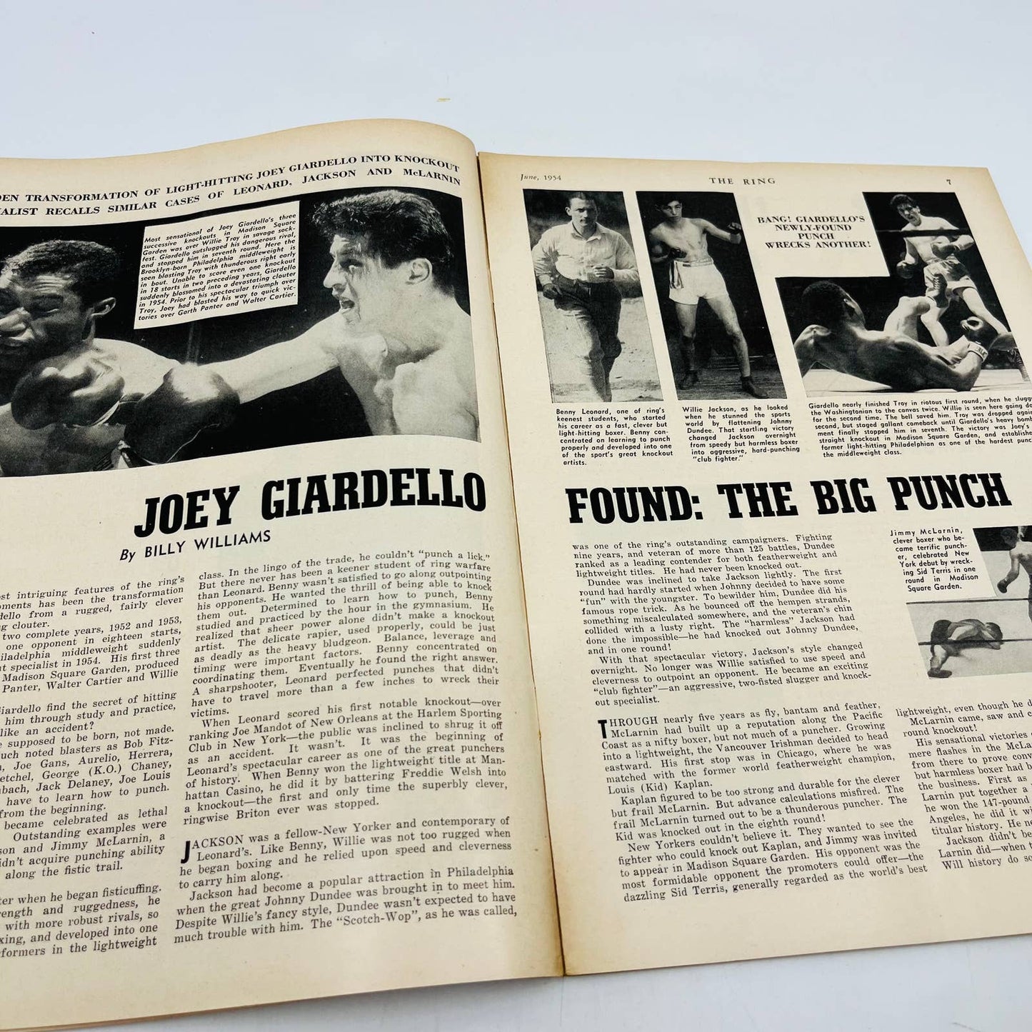 1954 June - The Ring Boxing Magazine – Paddy DeMarco Cover Rocky Marciano TA5