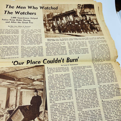 1954 Sunday Sun Magazine 50th Anniversary of the Great Baltimore Fire TD6