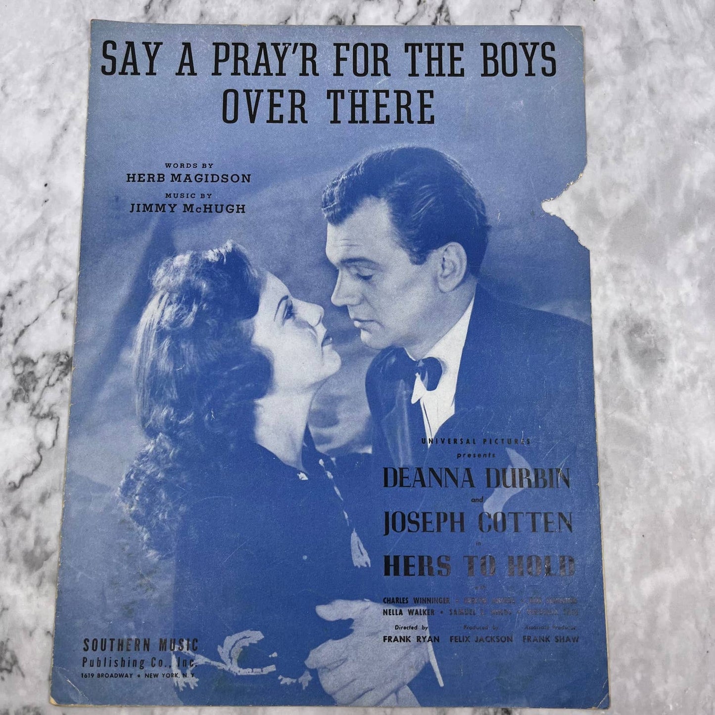 1943 Say A Prayer For The Boys Over There Hers To Hold Piano Sheet Music TH1