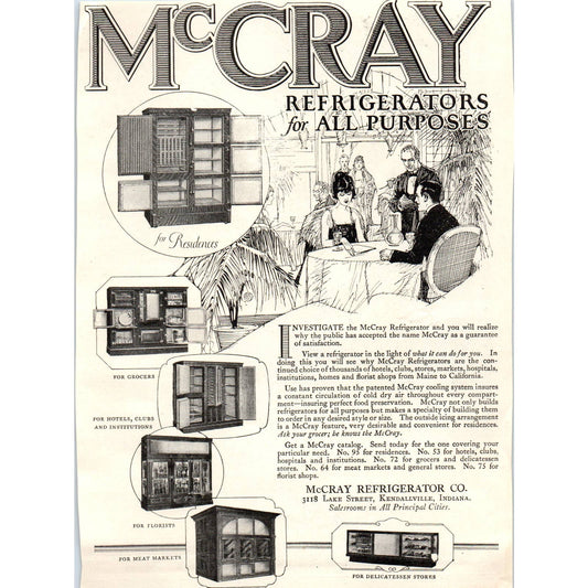c1920 Harper's Ad - McCray Refrigerators for All Purposes Kendallville IN TF6-1