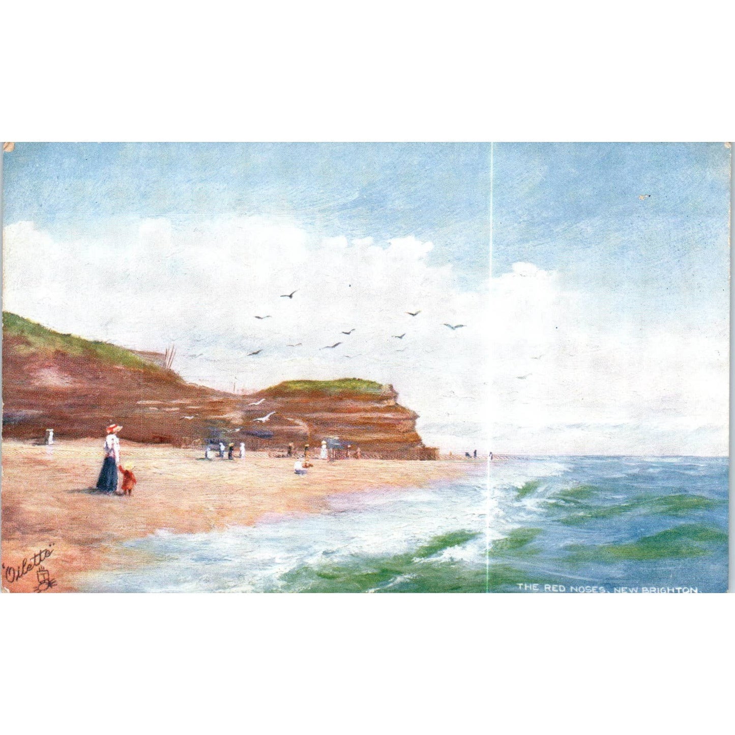 New Brighton The Red Noses Raphael Tuck Oilette Original Postcard TK1-P17