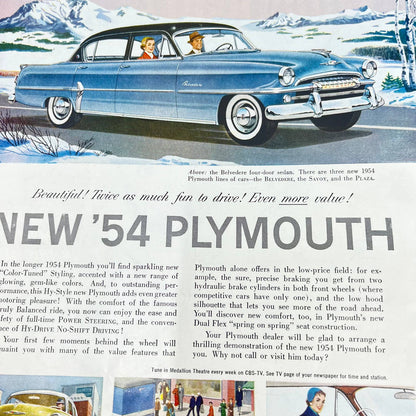 The American Magazine Dec 1953   Christmas Tree Baby Cover Plain Girls TC6