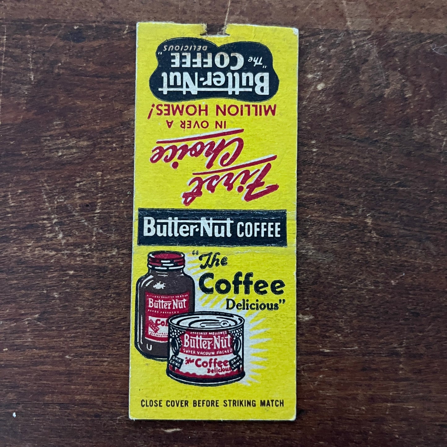 Butter-Nut Coffee Advertising Matchbook Cover MM11-7