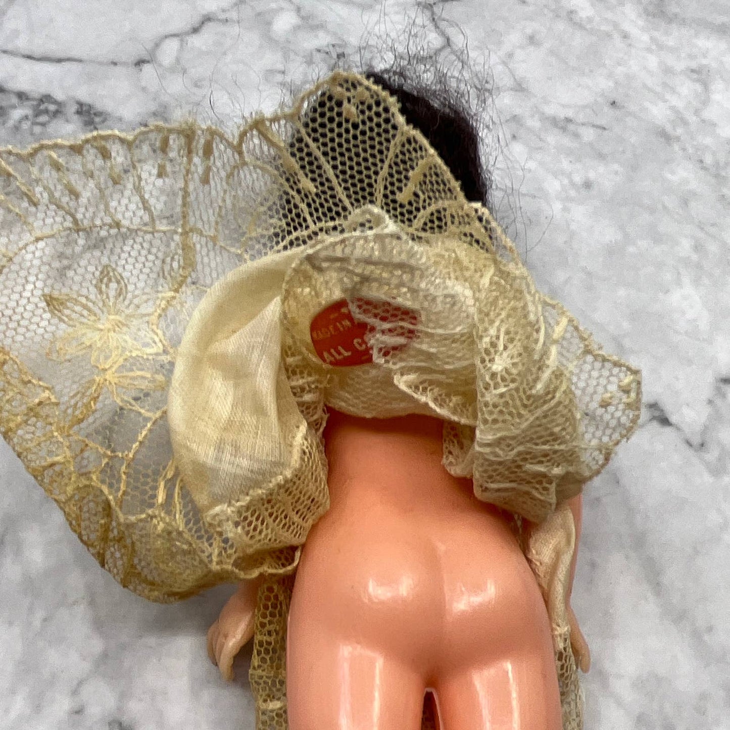 Vintage Celluloid Doll Sleepy eye 1950's 15 Brunette 7.5" TI7