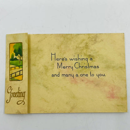 1880s Embossed Victorian Christmas Card Tag Gibson No. 3813 AA2