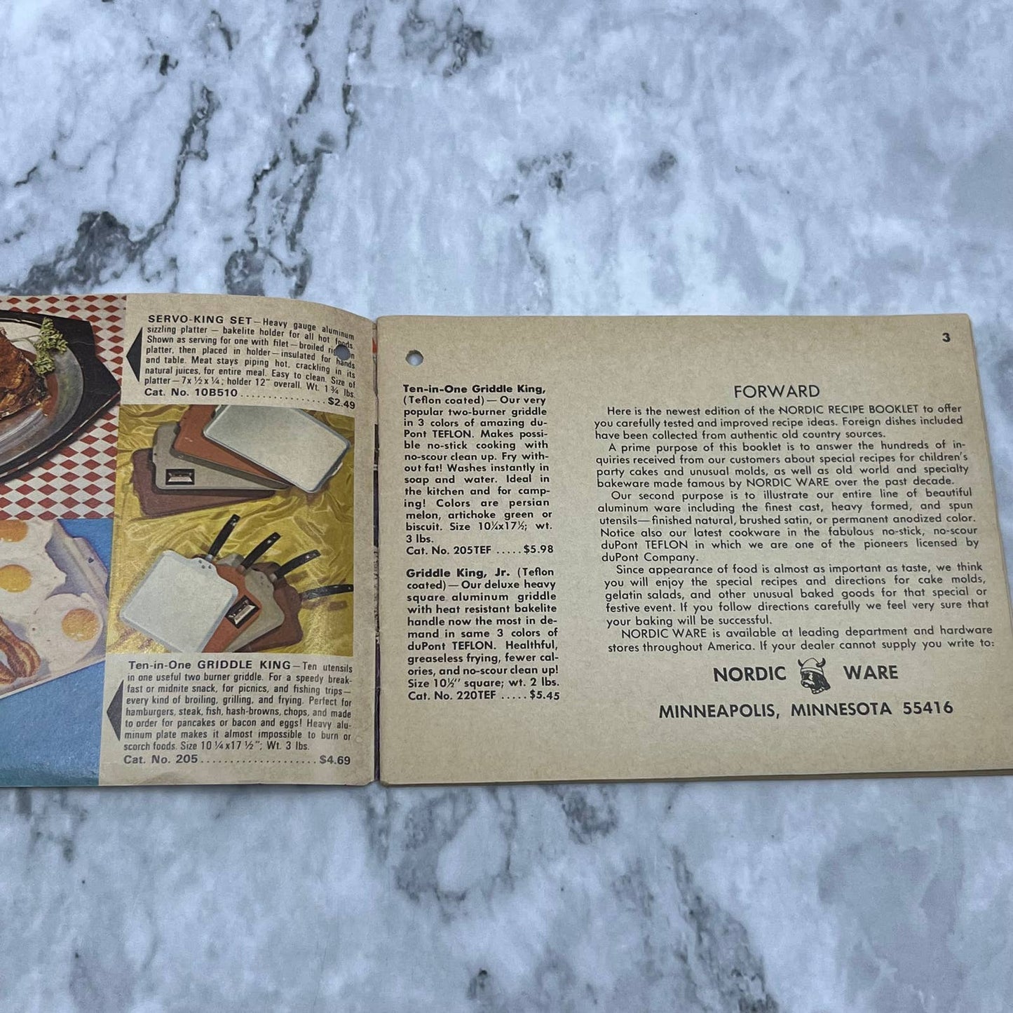 1960s Unusual Old World and American Recipes by Nordic Ware Cookbook TJ4