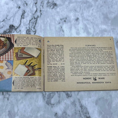 1960s Unusual Old World and American Recipes by Nordic Ware Cookbook TJ4