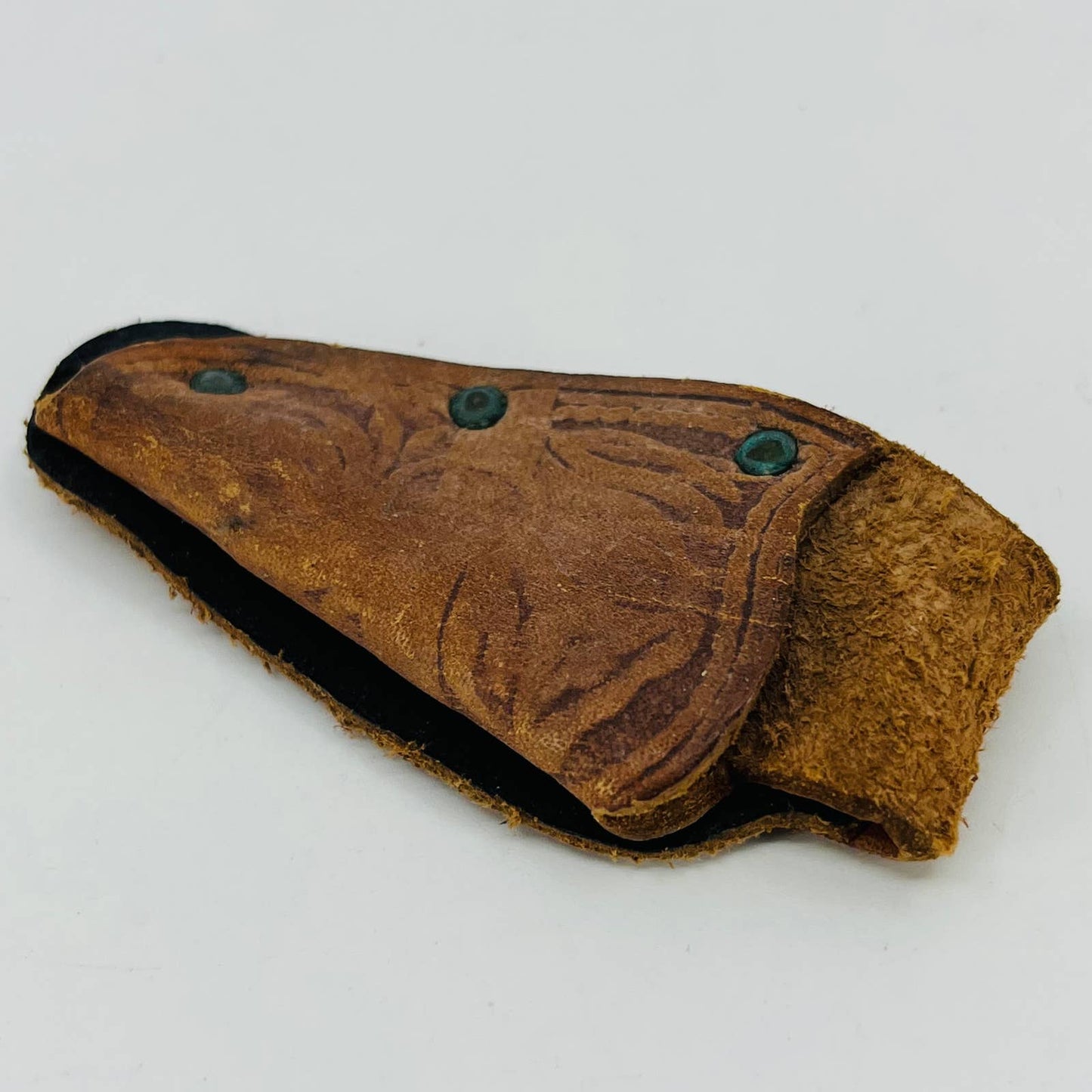 Vintage Tooled Leather Toy Gun Holster 3” SC4