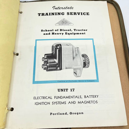 1945 Interstate Training Service Diesel Tractor & Heavy Equipment Manual Lot BA3