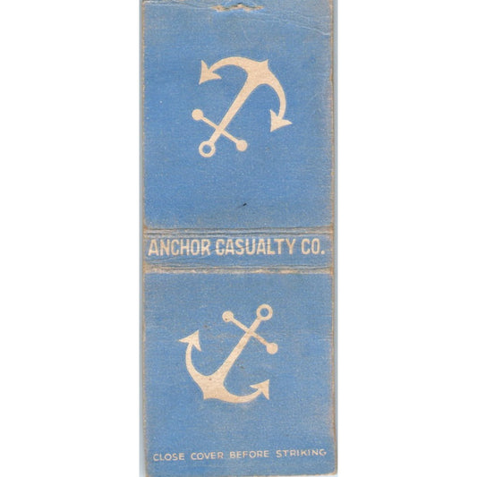 Anchor Casualty Co Kansas City MO Advertising Matchbook Cover MM9-4