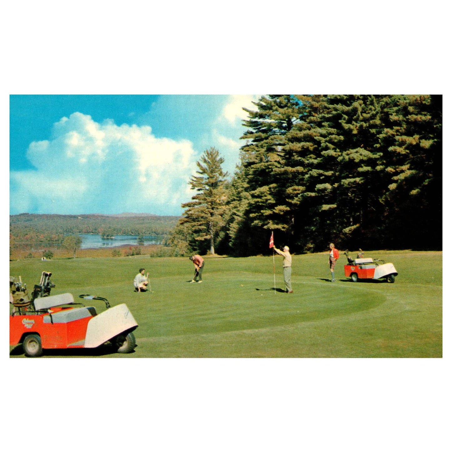 Vintage Postcard - Poland Spring Hotels Golf Course Poland Spring Maine AD9