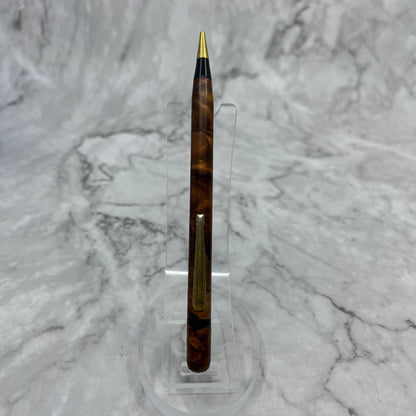 Vintage Brown Marble Celluloid Mechanical Pencil SE7