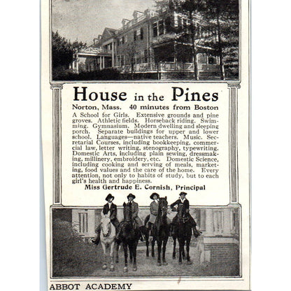 c1920 Harper's Ad - Woodland Park School for Boys Guy M. Winslow Auburndale EA3