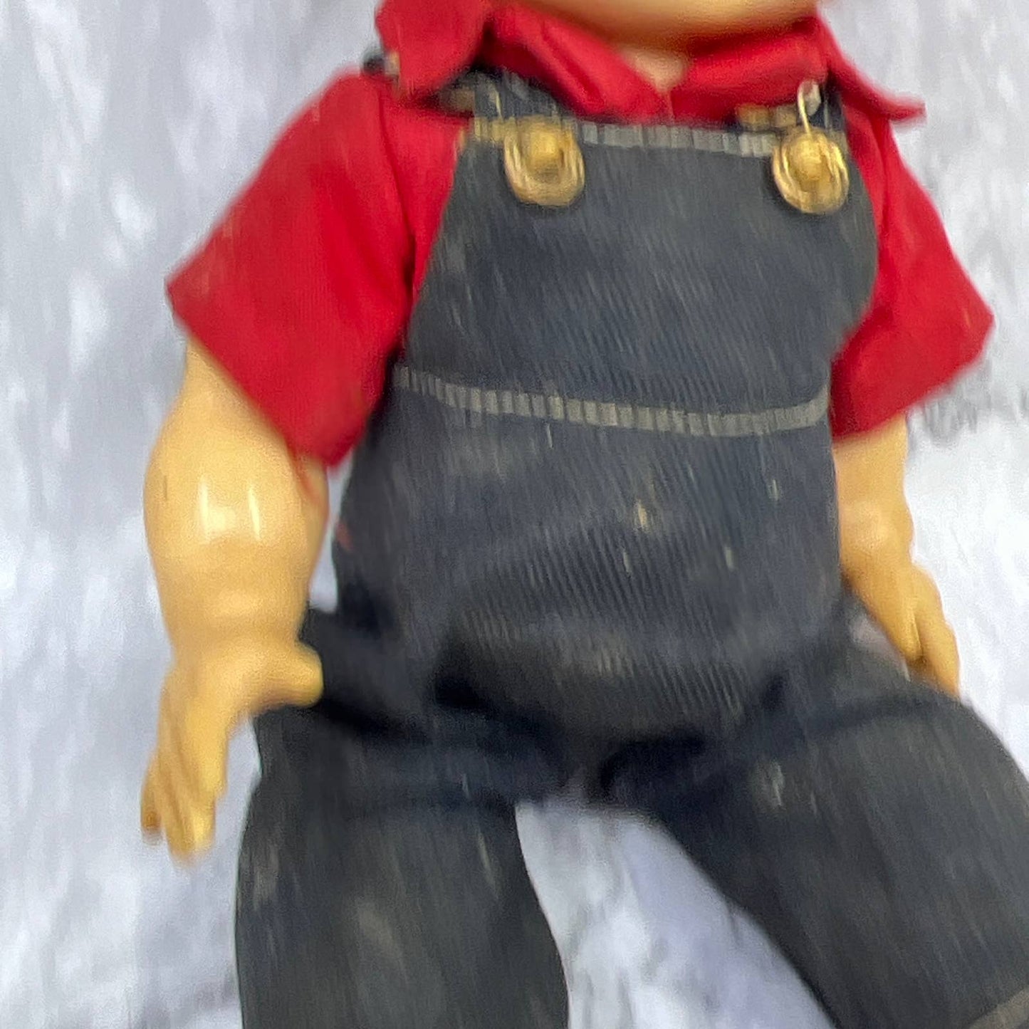 1950s Mickey Effanbee 9" Vinyl Doll ALL AMERICAN BOY Farmer Denim Overalls TI7