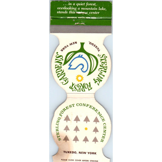 Sparkling Forest Gardens Tuxedo NY Die Cut Advertising Matchbook Cover SA6-M3
