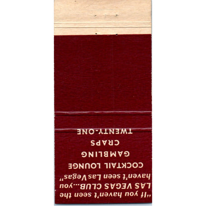 Las Vegas Club NV - Blue Advertising Matchbook Cover MM11-8
