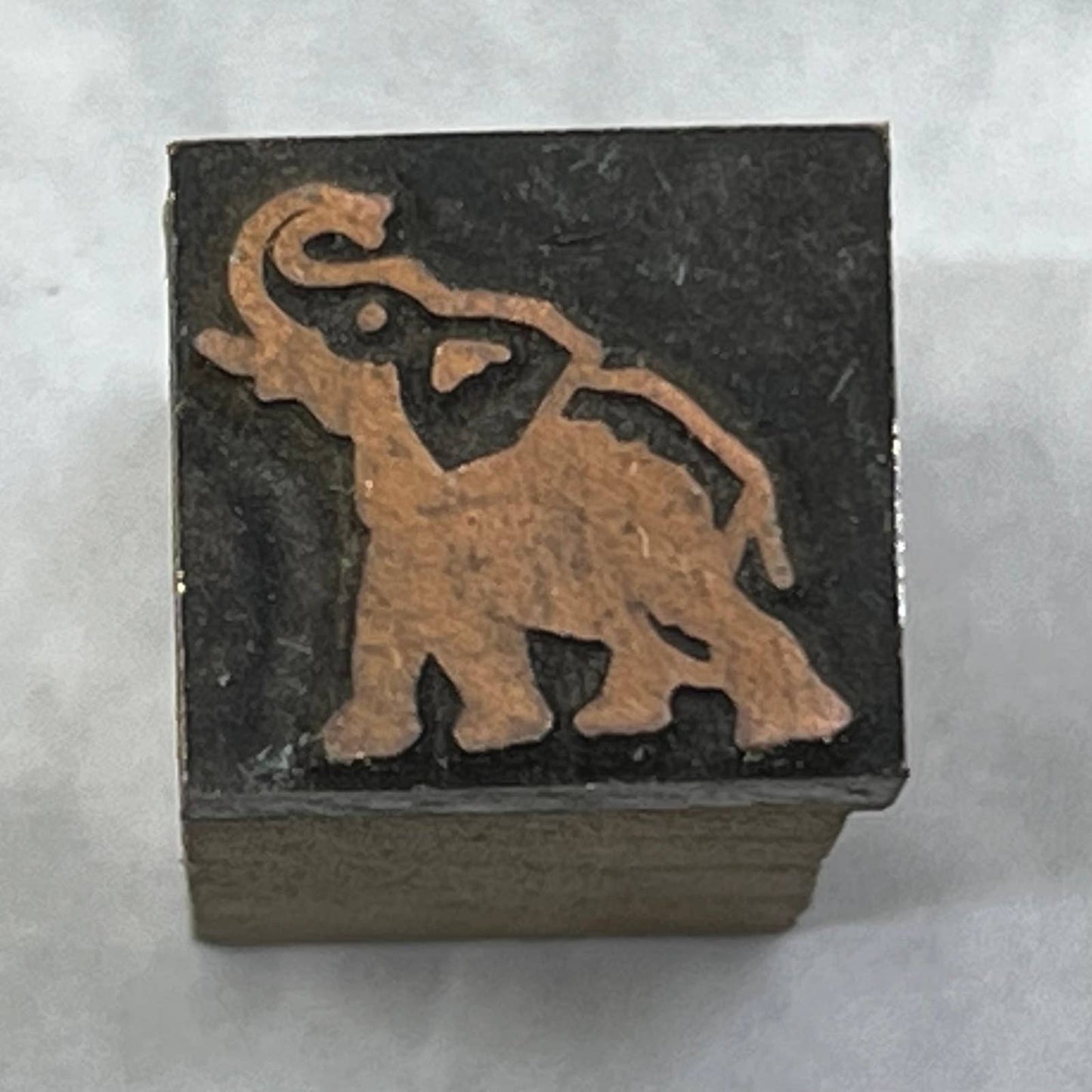 Vintage Printing Letterpress Printers Block Plate Elephant SE826