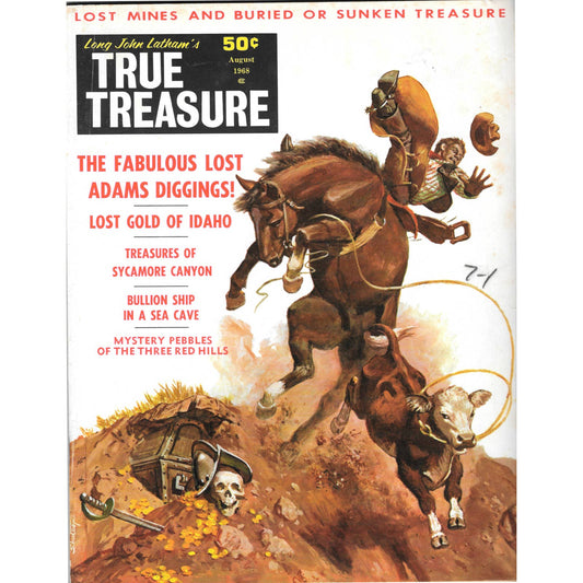 Long John Latham's Treasure Magazine - Gold Mining Metal Detecting Aug 1968 M5