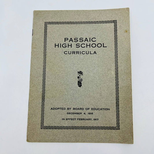 1916 Passaic High School Curricula Booklet Passaic NJ D5