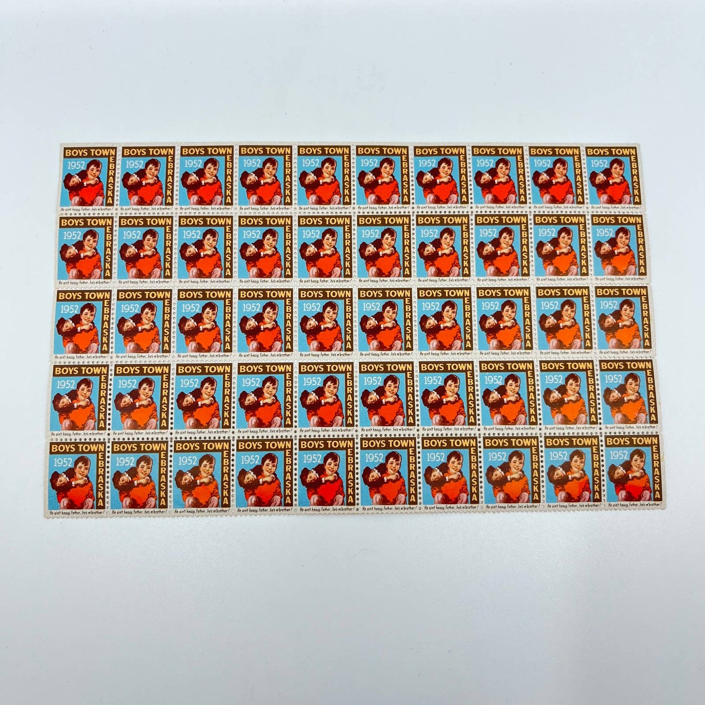 1952 Boys Town Nebraska stamps. Father Flanagan’s Boys Home D5