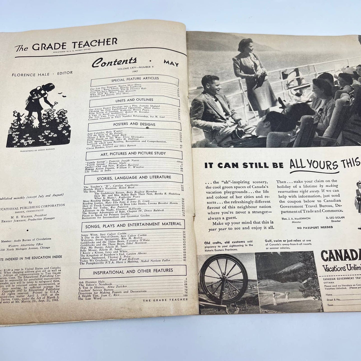 The Grade Teacher Magazine Teaching Rural Areas May 1947 TC6