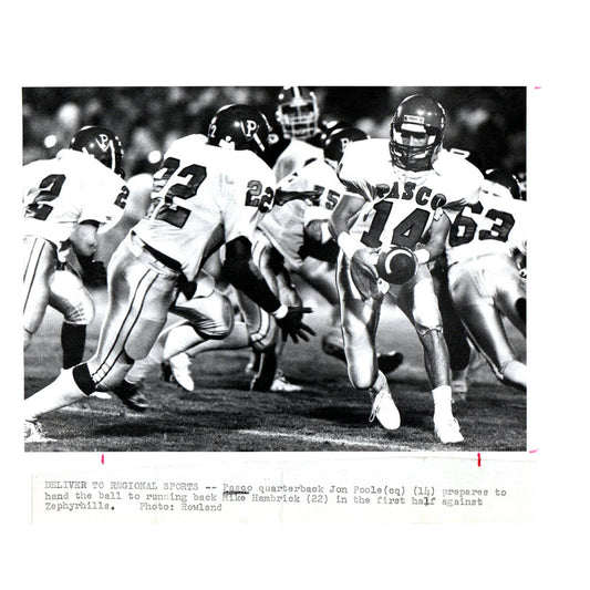 1988 Press Photo Football Pasco High School Jon Poole & Mike Hambrick 8x10" AD3