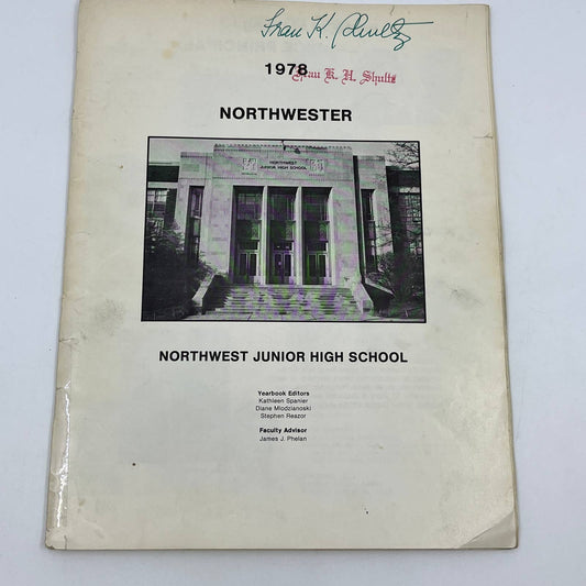 1978 Northwest Junior High School Yearbook Reading PA TG2