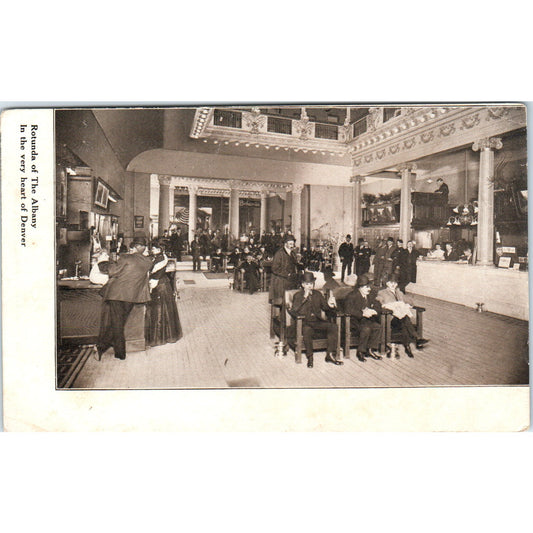 c1910 Rotunda of the Albany Hotel, Denver Colorado Original Postcard P1-11