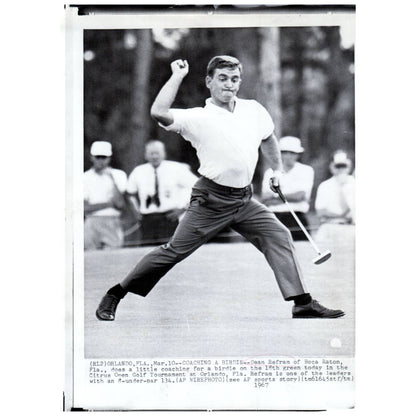 1967 Original Press Photo Golf Citrus Open Dean Refram Birdie 8x10" AD2