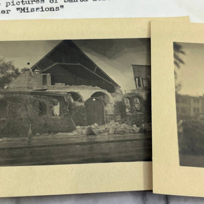 2 Original 1928 Photos of Santa Barbara CA After Earthquake TJ9-PG6