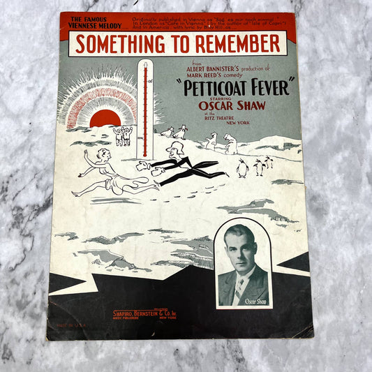 Something to Remember Petticoat Fever Oscar Shaw 1935 Sheet Music TK2-SM
