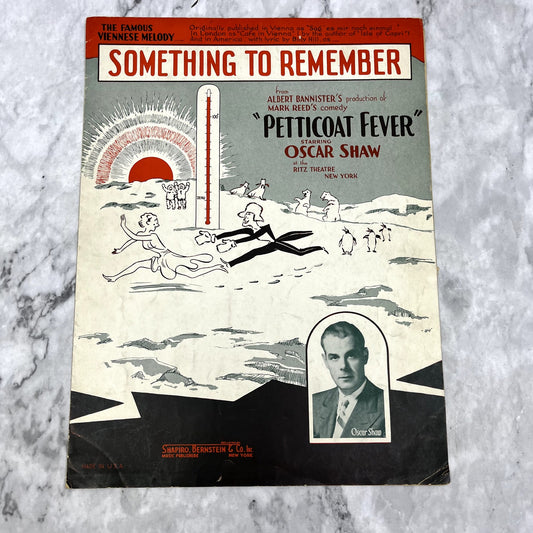 Something to Remember Petticoat Fever Oscar Shaw 1935 Sheet Music V42-1