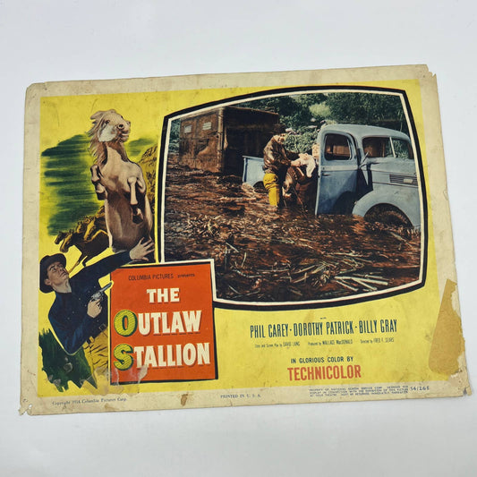 1954 The Outlaw Stallion Lobby Card Phil Carey Dorothy Patrick Billy Gray FL3