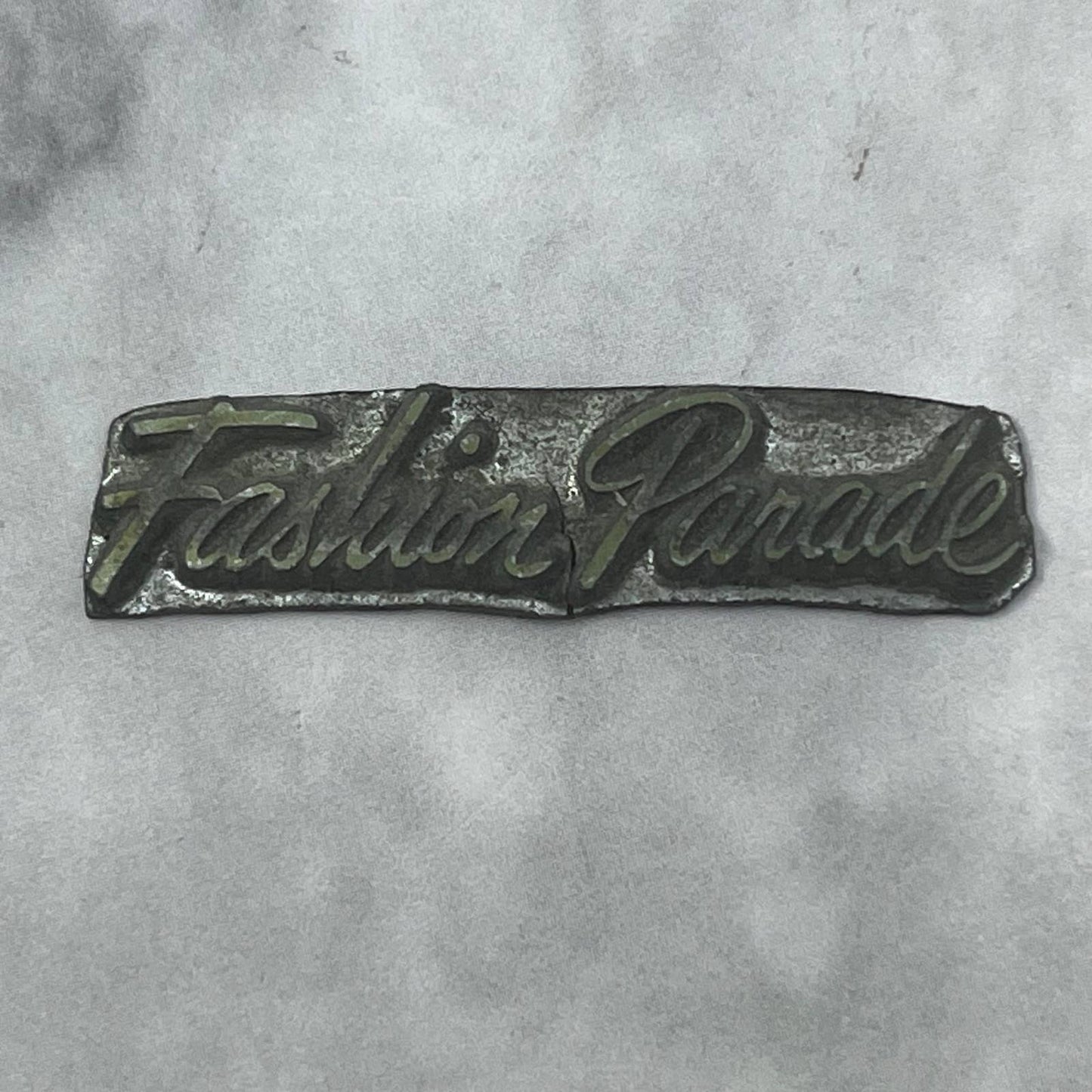 Vintage Printing Letterpress Printers Block Plate Fashion Parade SE837