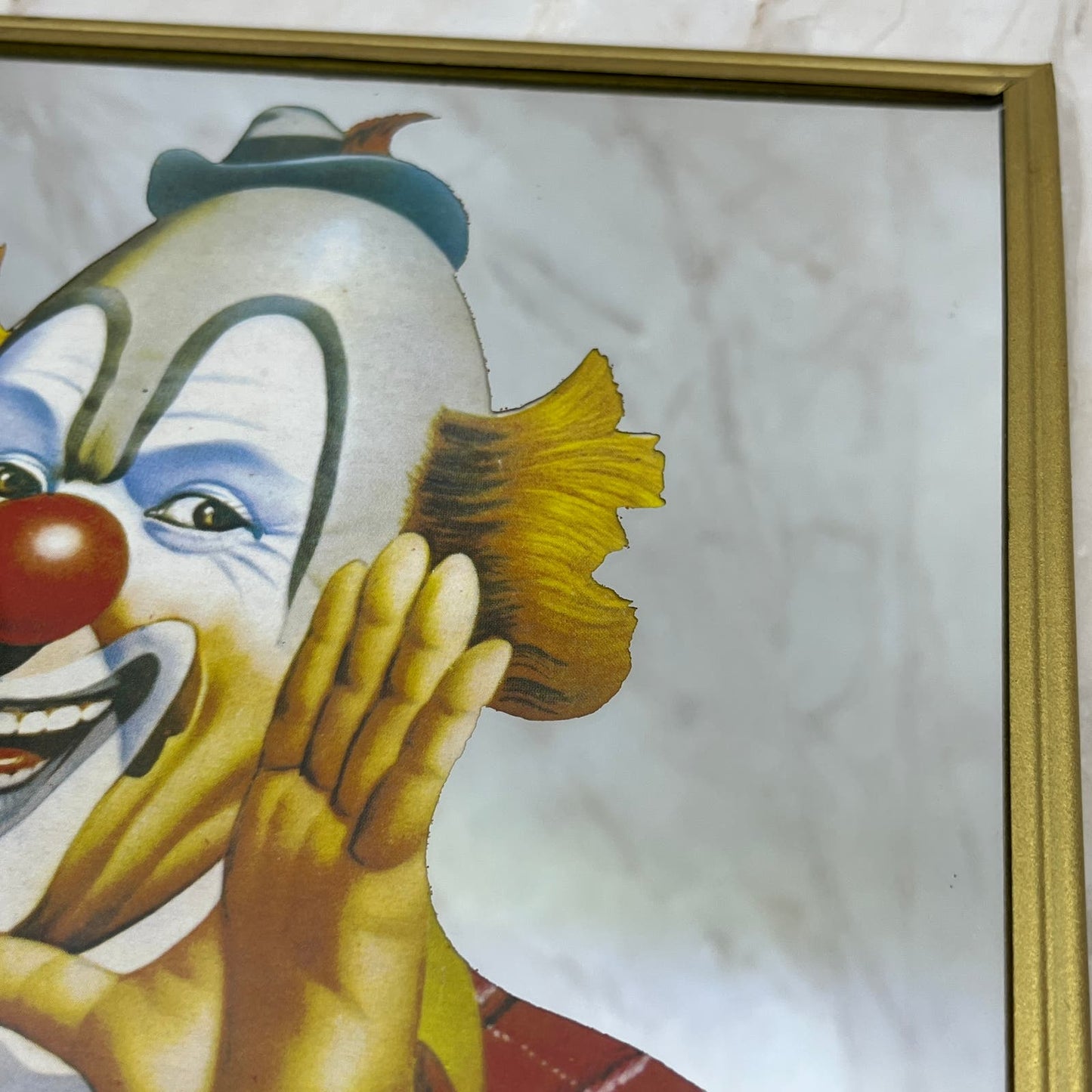 Vintage Retro Sarnoff RINGO THE CLOWN Decoupage Mirror 8x10" 2