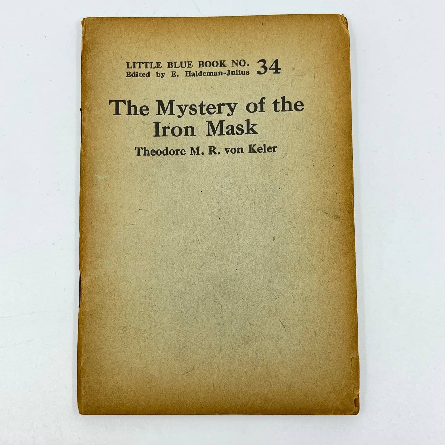 c1920 Little Blue Book No. 34 Mystery of the Iron Mask Theodore Von Keler SD3