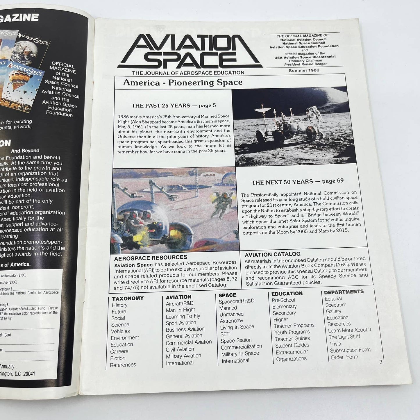 1986 Summer Aviation Space Magazine America Pioneering Space TF7