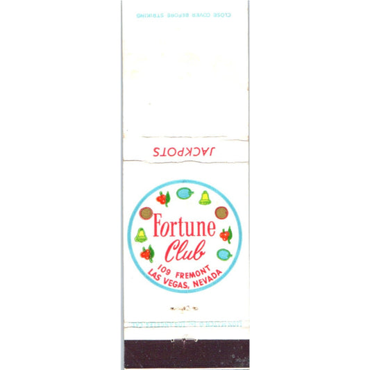 Fortune Club Las Vegas Nevada Advertising Matchbook Cover MM9-2