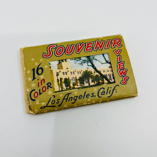 1920’s Souvenir Cards 16 Color views of Los Angeles CA Echo Park CHINA TOWN SC2