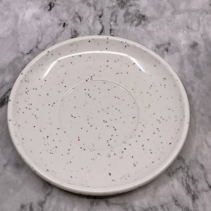 Imperial Ware Speckled Confetti White MCM Cup & Saucer Melmac Malamine TA3