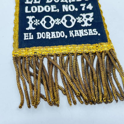 c1915 Independent Order of Oddfellows IOOF El Dorado KS Lodge No. 74 Ribbon AB2